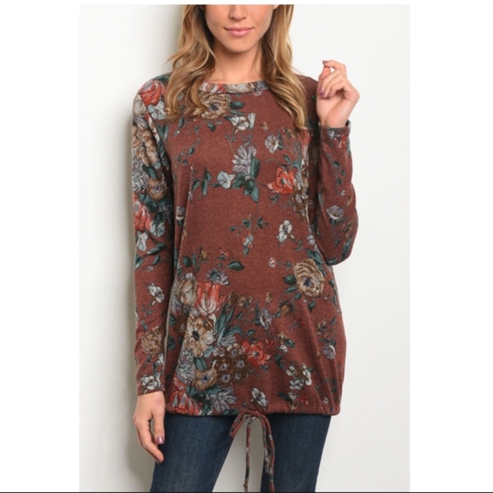 Brick Floral Top